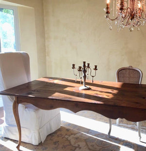 The French Provincial Farm Table with Optional Family Letter Monogram